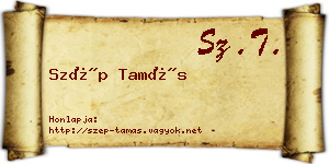 Szép Tamás névjegykártya